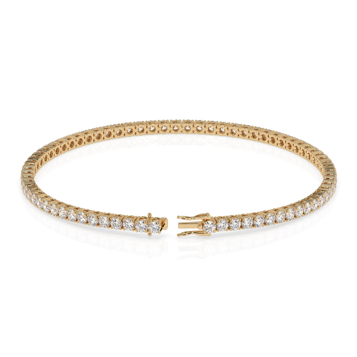 Statement92 diamond tennis bracelet in yellow gold