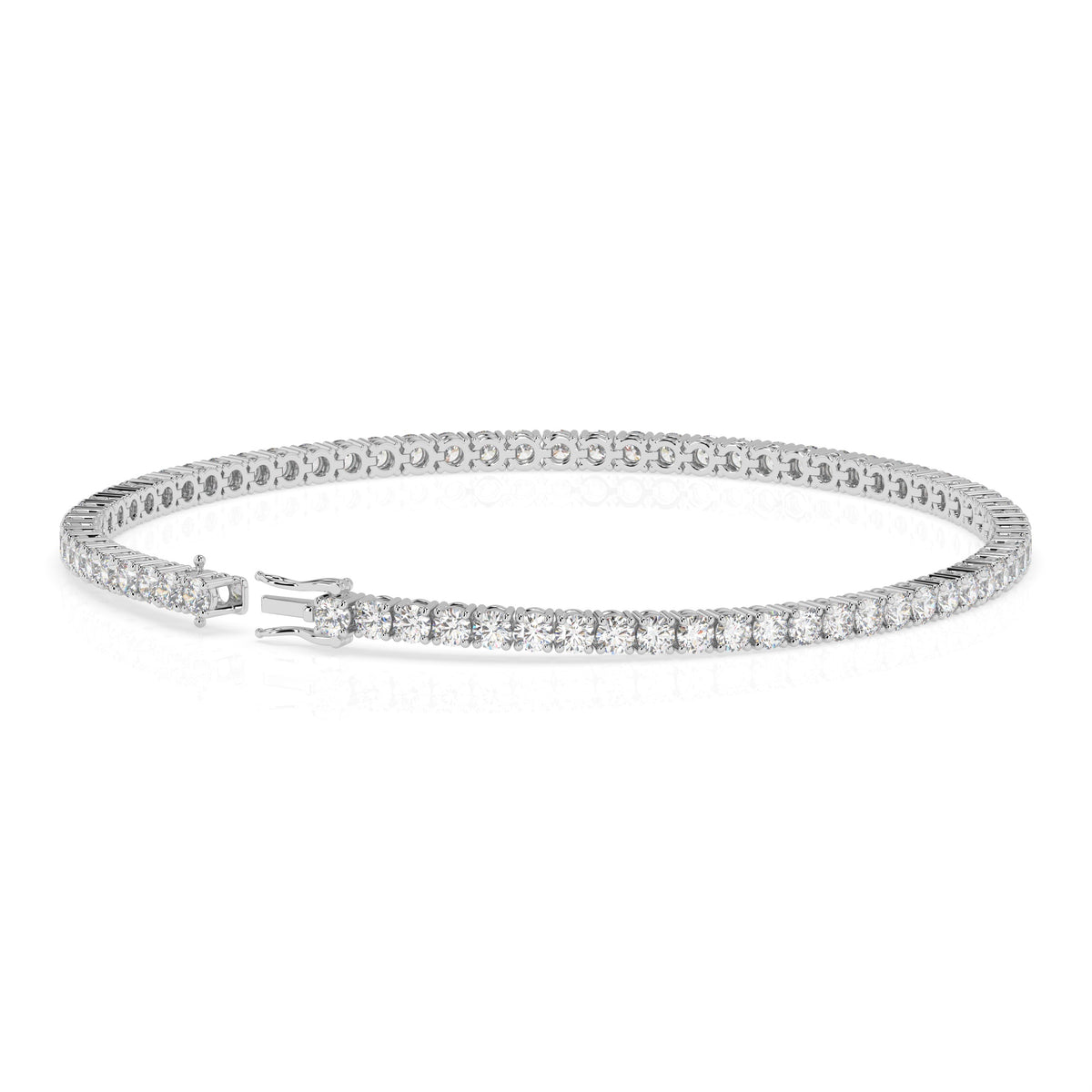 Statement92 diamond tennis bracelet in white gold