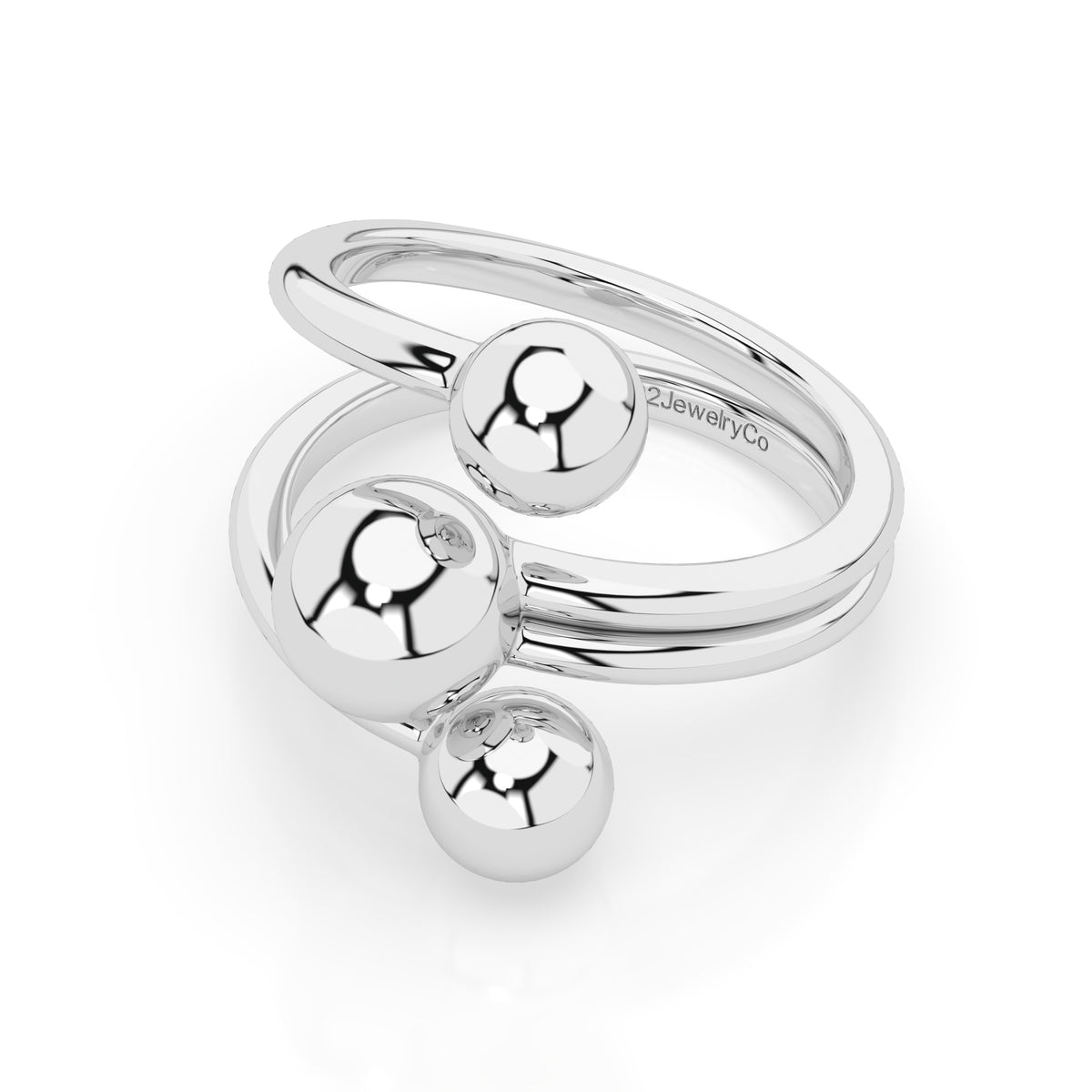 Orbit adjustable sterling silver ring by Statement92