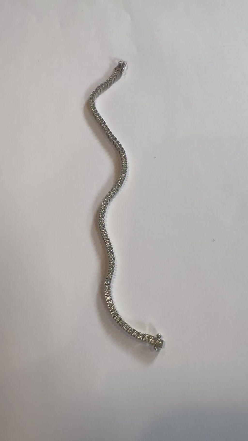Close-up of the Statement92 diamond tennis bracelet